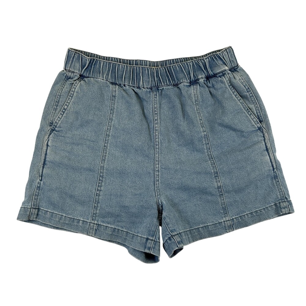 Madewell Shorts Womens XS Blue Denim Elastic Waist Sweat Do Well Casual Pull On